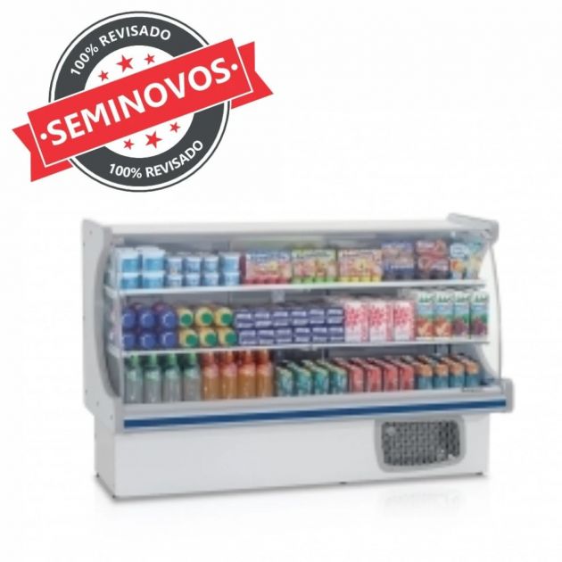 Balcão Refrigerado Vitalis 2 Placas Frias Vidro Curvo Gelopar Usado