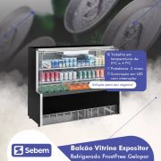 Balcão Vitrine Expositor Refrigerado FrostFree para Bolos e Bebidas 1,40m 0°c a +7°C GPFA140 Gelopar
