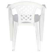 Cadeira Plástica com Braço Poltrona Tramontina Branca 10 Unidades