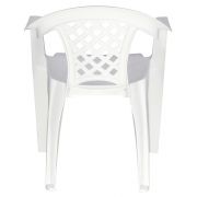 Cadeira Plástica com Braço Poltrona Tramontina Branca 20 Unidades