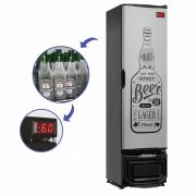 Cervejeira Geladeira para Cerveja -6°C Slim Fina para Churrasqueira Gelopar 230L FrostFree GCB-23 GW 