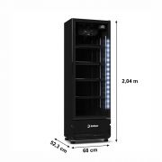 Cervejeira Imbera 400 Litros Porta De Vidro Full Black CCV290