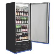 Cervejeira Vertical 410 Litros para Bar e Restaurante Porta Cega Preta 