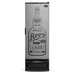 Cervejeira Vertical Geladeira Expositora Cerveja -6°C 360 Latas Gelopar 400 Litros GRBA 400 GW