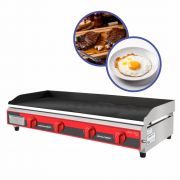 Chapa Industrial Grossa para Carne, Hamburgueria a Gás 1,20m CBG 1200 Pro Metalcubas