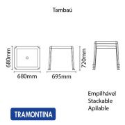 Conjunto Tramontina 1 Mesa e 4 Cadeiras Iguape Branco