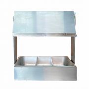 Conservador Conservadora Aquecedor de Frituras Alimentos Batatinha Frita Inox com Lampada Sebem