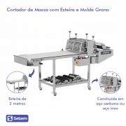 Cortador de Massa Mesa de Corte Automática com Esteira e Molde MC-2000 Grano
