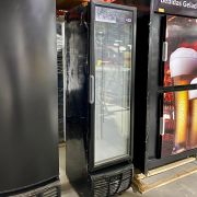 Expositor Cervejeira Cervejeiro de Cerveja Slim Fino 300 Litros Porta de Vidro Usado Preto