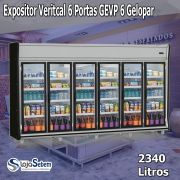 Expositor Vertical 6 Portas para Convêniencia Gelopar GEVP 6 PR