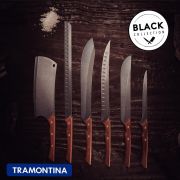Faca Tramontina para Carne Churrasco Black Inox Escurecido 10 Polegadas