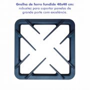 Fogão Industrial Profissional Grande Alta Potencia 8 Bocas Queimadores Duplos Ferro Fundido Sebem