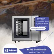 Forno Combinado Pratica 10 Gns C-MAX 10 Lavagem Automática
