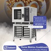 Forno Combinado Wictory 5 GNs Econômico Programável com Suporte Wictory 220 ou 380v