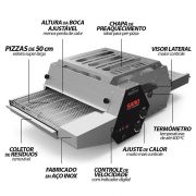 Forno de Esteira para Pizza Esfirra Elétrico Compacto 50 cm FE50 -  SARO