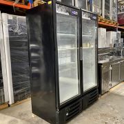 Geladeira Frizer Expositor Expositora Refrigerador para Bebidas 2 Portas Vidro Preto Usado 