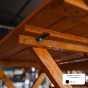 Jogo de Mesa e Cadeira 120x70 com 4 Cadeiras Tabaco para Restaurantes, Bares e Salas de Jantar