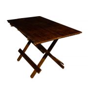 Jogo de Mesa e Cadeira 120x70 com 4 Cadeiras Tabaco para Restaurantes, Bares e Salas de Jantar