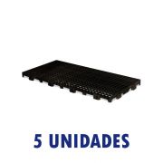 Kit  com 5 Pallet de Plástico M25 Commerco Preto 