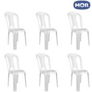 Kit de 6 Cadeiras de Plástico Bistrô MOR