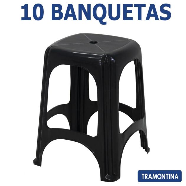 Kit de Banquetas de Plástico Tramontina Niteroi 10 Peças 