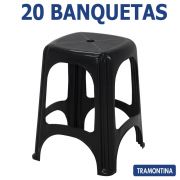 Kit de Banquetas de Plástico Tramontina Niteroi 20 Peças 