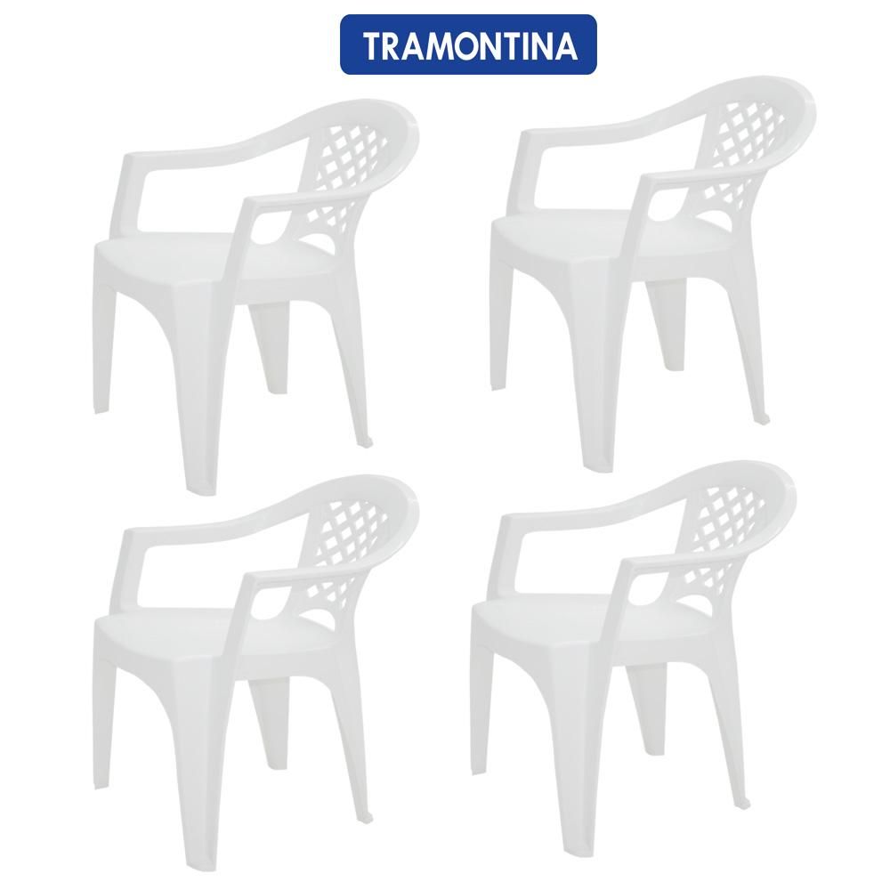 Kit de Cadeiras Tramontina 4 Peças Iguape Branca 92221010