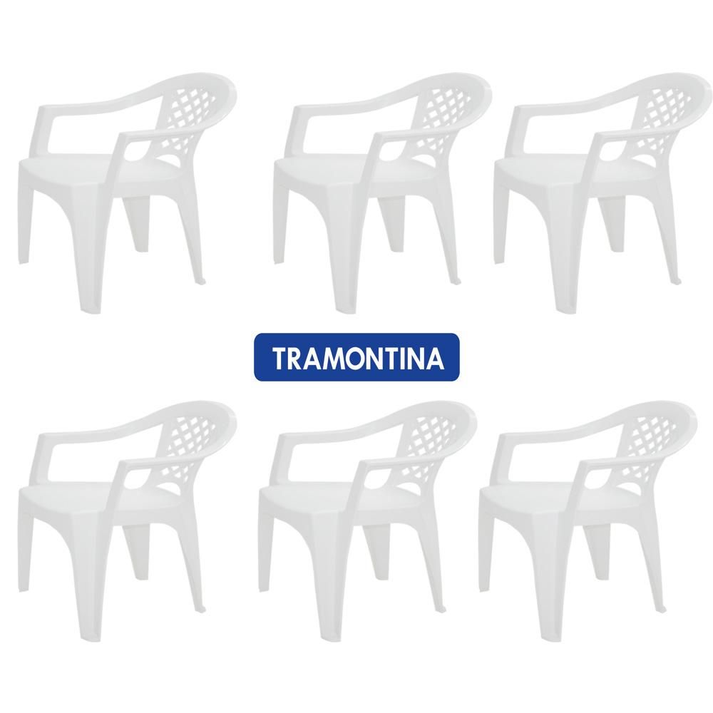 Kit de Cadeiras Tramontina 6 Peças Iguape Branca 92221010