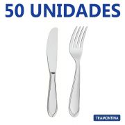 Kit de Talheres Inox para Restaurante 50 Peças Tramontina Laguna