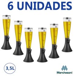 Kit Torre de Chopp Marchesoni 3,5 Litros 6 Unidades Marcbeer