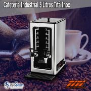 Máquina de Café Comercial Cafeteira 5 Litros Titã Inox