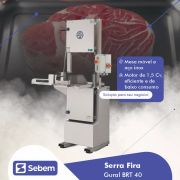 Maquina de Serra de Fita para Carne Açougue Frigorifico Lamina 3,15m Industrial Gural BRT 40 