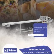 Mesa de Corte Massa Automática Industrial com Esteira 4 metros MC4000 Grano Cortador