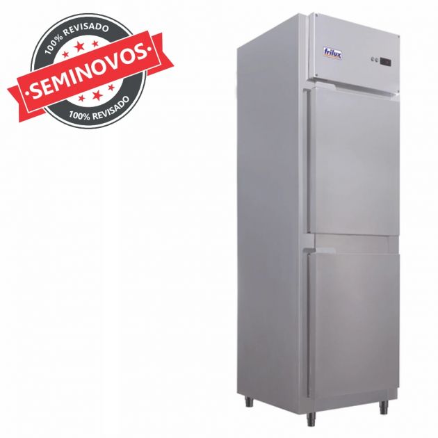 Mini Camara Fria Pequena Geladeira Industrial Refrigerador 2 Portas Inox 2 a 8°C  TOTAL INOX