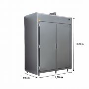 Mini Câmara Fria Geladeira para Açougue 2 portas 600 Kg 1800 Litros