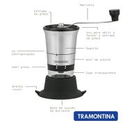 Moedor De Grãos Para Café Manual Inox com Ajuste De Moagem Tramontina 61769000