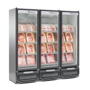 Refrigerador e Expositor Vertical Gelopar 3 Portas para Carne e Cerveja CGBC 1450 Preto 