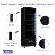 Refrigerador Expositor Bebidas Vertical 410L Porta de Vidro Bivolt