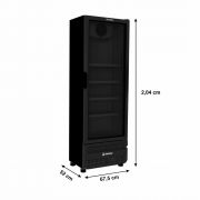 Refrigerador Expositor Bebidas Vertical 410L Porta de Vidro Bivolt