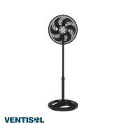 Ventilador de coluna Ventisol Turbo 6P preto com 6 pás 30 cm de diâmetro 127 V