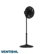 Ventilador de coluna Ventisol Turbo 6P preto com 6 pás 30 cm de diâmetro 127 V